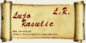 Lujo Rasulić vizit kartica